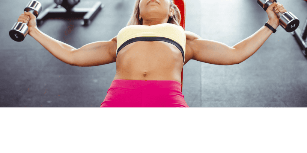 Dumbbell chest fly for women